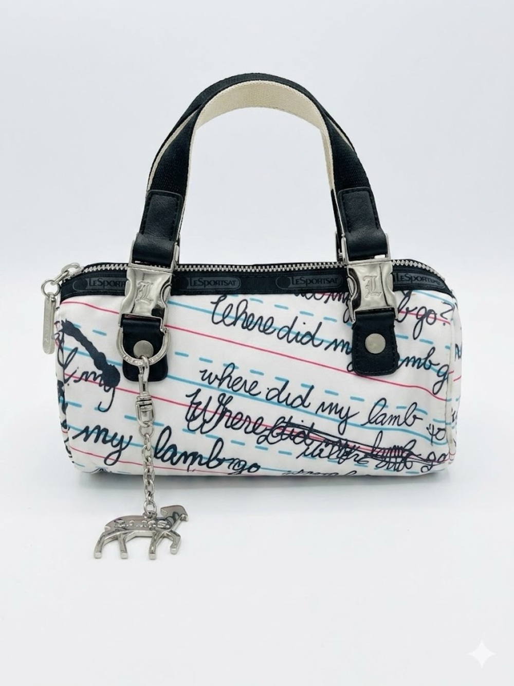 Lamb Le Sportsac Mini Barrel Bag Purse Vintage AS IS